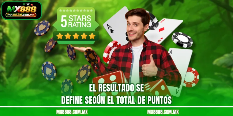 El resultado se define según el total de puntos