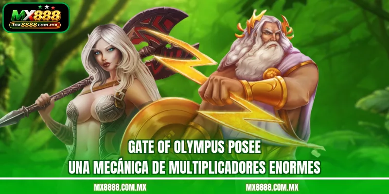 Gate of Olympus posee una mecánica de multiplicadores enormes
