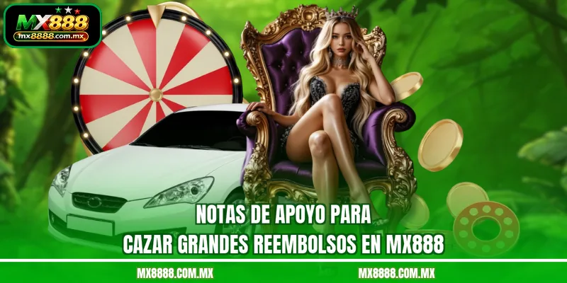 Notas de apoyo para cazar grandes reembolsos en mx888