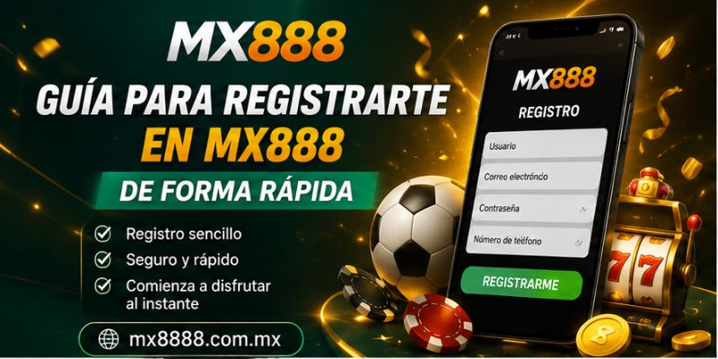 Guía para registrarte en MX888 de forma rápida