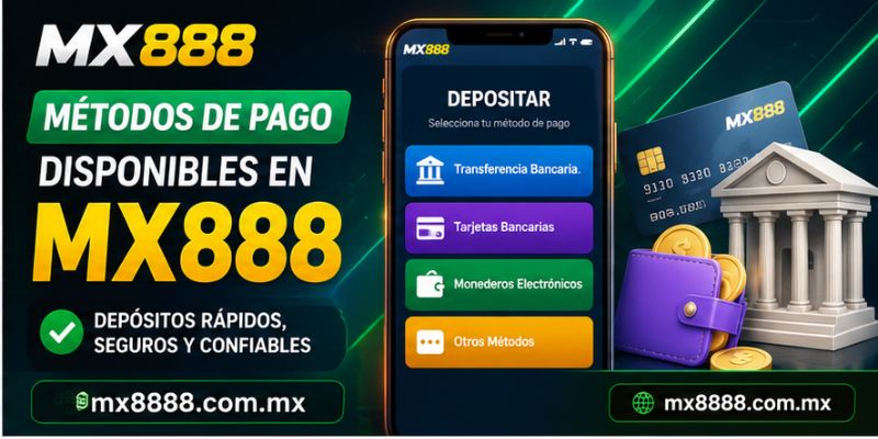 Métodos de pago disponibles para depositar dinero en MX888