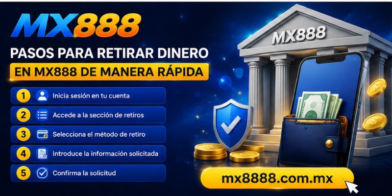 Métodos disponibles para retirar dinero en MX888