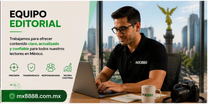 Proceso editorial del Equipo Editorial de MX888 con enfoque en calidad y transparencia
